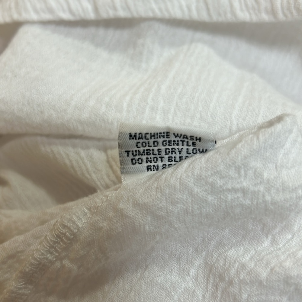 Bryn Walker white cotton gauze hoodie hooded hoody tunic top swim cover XL - Picture 11 of 13